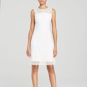 Elie Tahari Ophelia Geometric Lace S8 Midi Dress